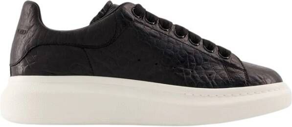 Alexander mcqueen Zwarte leren oversized sneakers Black Heren