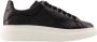 Alexander mcqueen Zwarte leren oversized sneakers Black Heren - Thumbnail 1