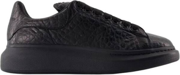 Alexander mcqueen Zwarte Leren Oversized Sneakers Black Heren