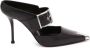 Alexander mcqueen Zwarte leren Hardware sabot Black Dames - Thumbnail 8