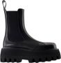 Alexander mcqueen Zwarte Leren Rubberen Laarzen Slip-On Black Dames - Thumbnail 1