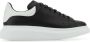 Alexander mcqueen Zwarte Leren Sneakers met Witte Hiel Black Heren - Thumbnail 1