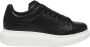 Alexander mcqueen Zwarte Leren Sneakers Ronde Neus Black Dames - Thumbnail 1