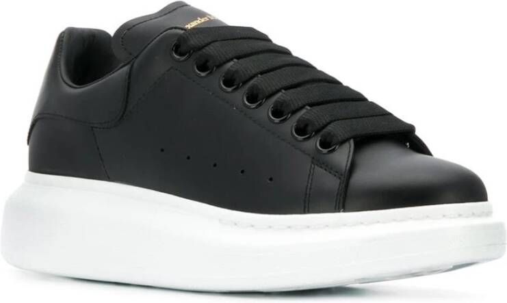 Alexander mcqueen Zwarte Leren Sneakers voor Vrouwen Black Dames