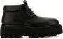 Alexander mcqueen Zwarte leren veterschoenen Black Heren - Thumbnail 1