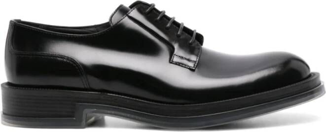 alexander mcqueen Zwarte platte schoenen klassieke stijl Black Heren