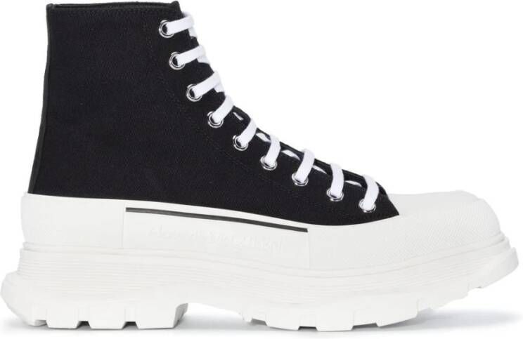 Alexander mcqueen Zwarte Tread Slick High-Top Sneakers Zwart Heren