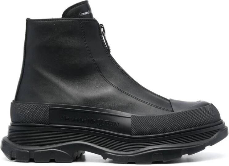 Alexander mcqueen Zwarte Tread Slick Enkellaarzen voor Heren Black Heren