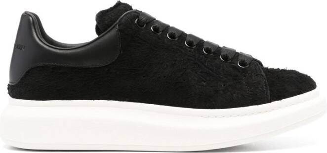 Alexander mcqueen Zwarte Vetersneaker met Merkzool Black Heren