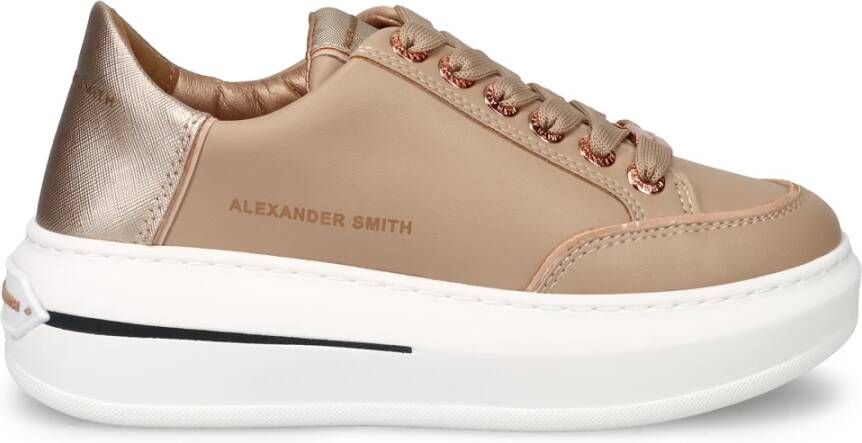 Alexander Smith Beige Sneakers Lancaster Stijl Beige Dames