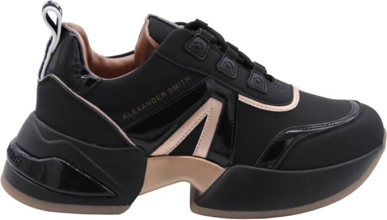 ALEXANDER SMITH Lage Sneakers Dames Marble Woman Maat: 37 Materiaal: Leer Kleur: Zwart