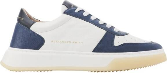 Alexander Smith Blauw Wit Harrow Man Sneakers White Heren