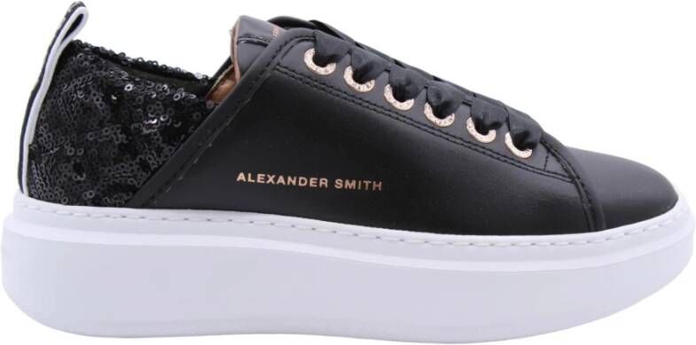 Alexander Smith Zwarte Sneakers Model 0341 Black Dames