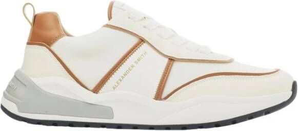 Alexander Smith Eco-Dover Wit Cognac Sneakers Multicolor Heren