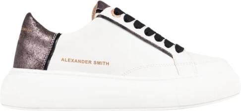 Alexander Smith Eco-Greenwich Vrouw Wit Zwart Sneakers White Dames