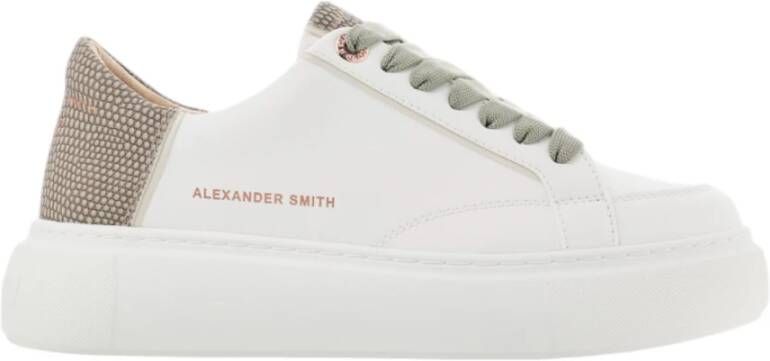 Alexander Smith Eco Greenwich White Military Sneaker White Dames