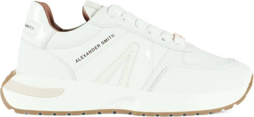 Alexander Smith Eco Leren Sneakers met Uitneembare Binnenzool White Dames