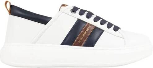 Alexander Smith Eco Wembley Wit Blauw Cognac Sneakers White Heren