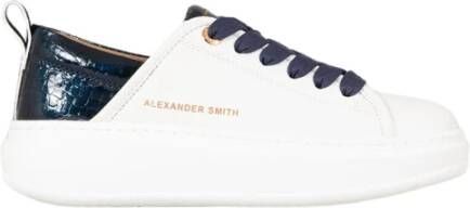 Alexander Smith Eco Wembley Wit Blauw Sneakers Multicolor Dames