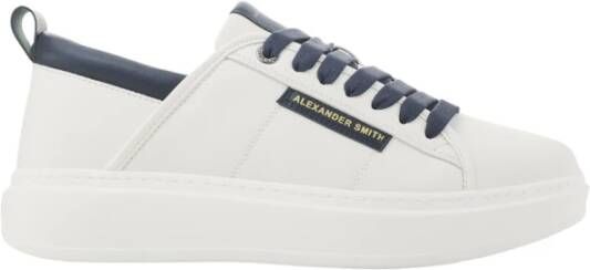 Alexander Smith Eco Wembley Wit Blauw Sneakers Multicolor Heren