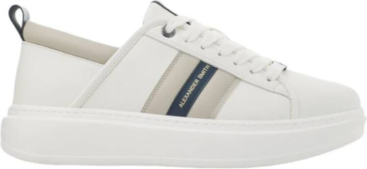 Alexander Smith Eco-Wembley Man Sneakers Wit Grijs Blauw White Heren