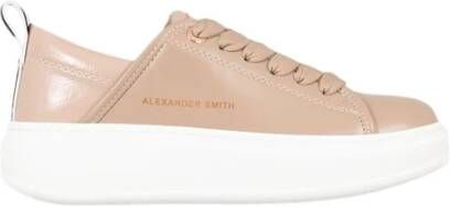 Autry Witte leren sneakers met ronde neus en geborduurd logo Wit Dames