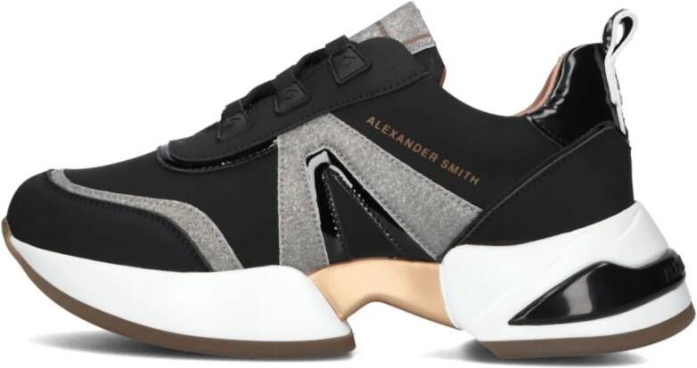 ALEXANDER SMITH Lage Sneakers Dames Marble Maat: 36 Materiaal: Leer Kleur: Zwart