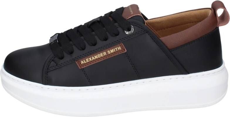 Alexander Smith Heren Synthetisch Leren Sneakers Black Heren