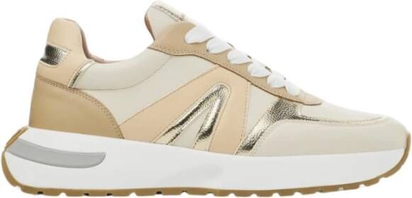 Alexander Smith Ivory Cognac Runner Sneakers White Dames