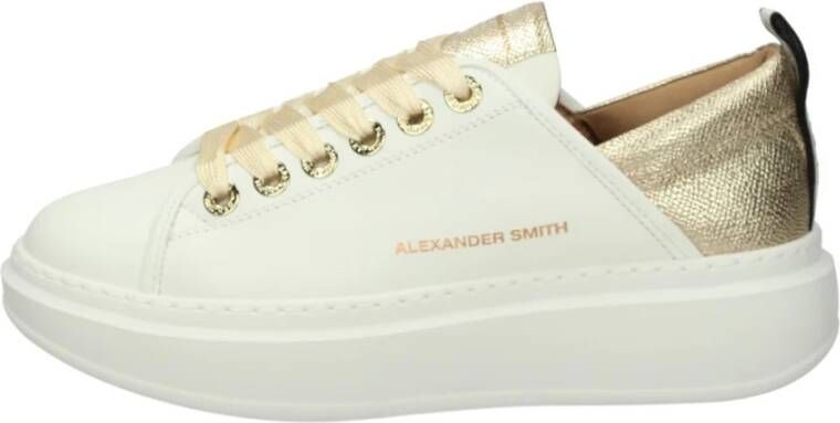 Alexander Smith Wit Goud Wembley Vrouw Sneakers White Dames