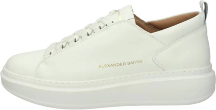Alexander Smith Witte Leren Wembley Total-White Sneakers White Heren