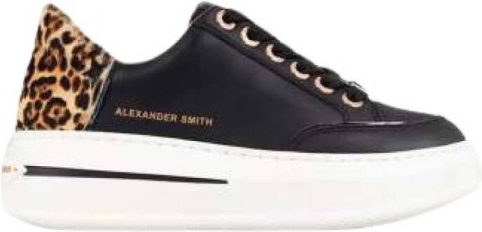 Alexander Smith Lancaster Gate Zwarte Leren Sneakers Black Dames