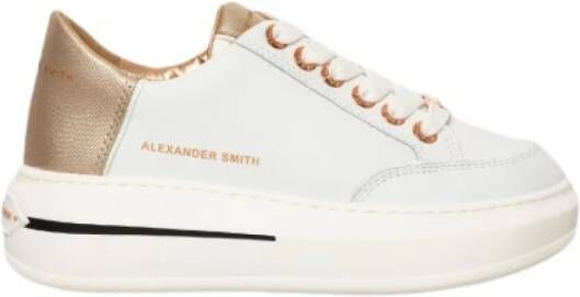 Alexander Smith Lancaster Sneakers Wit Koper Leer White Dames