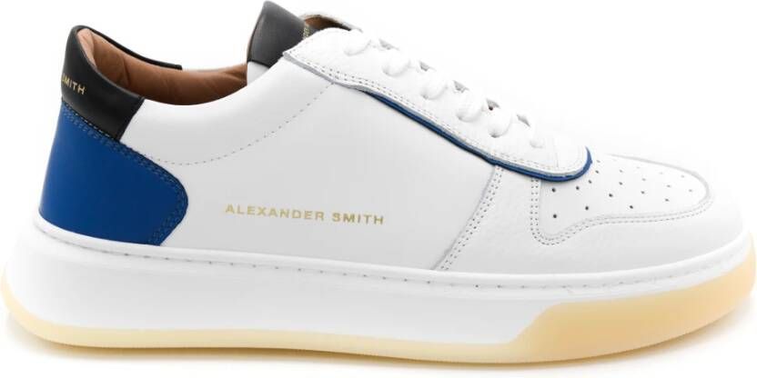 Alexander Smith Leren Gevoerde Rubberen Zool Sneakers White Heren