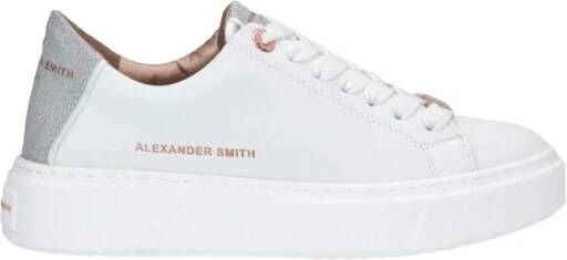 Alexander Smith Leren Sneakers met Logo Detail White Dames