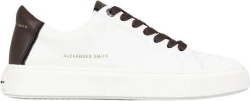 Alexander Smith London Man Dark Brown Sneakers White Heren