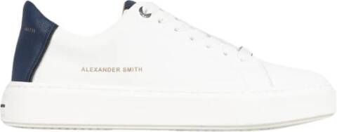 Alexander Smith Wit Bordeaux Leren Sneakers White