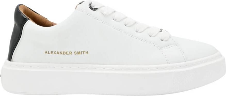 Alexander Smith London White Black Sneakers White Heren