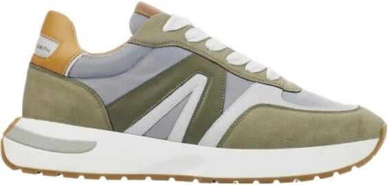 Alexander Smith Militaire Stijl Sneakers Groen Multicolor Heren