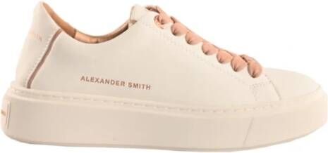 Alexander Smith Minimalistische Leren Sneakers White Dames