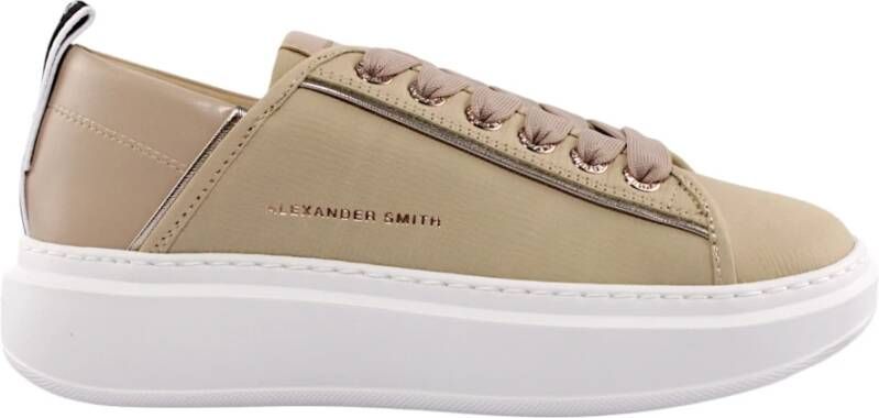 Alexander Smith Minimalistische Sneakers voor een stijlvolle look Beige Dames