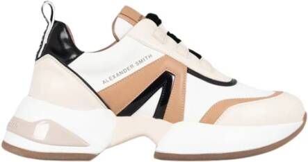 Alexander Smith Moderne Marmeren Dames Sneaker Wit White Dames