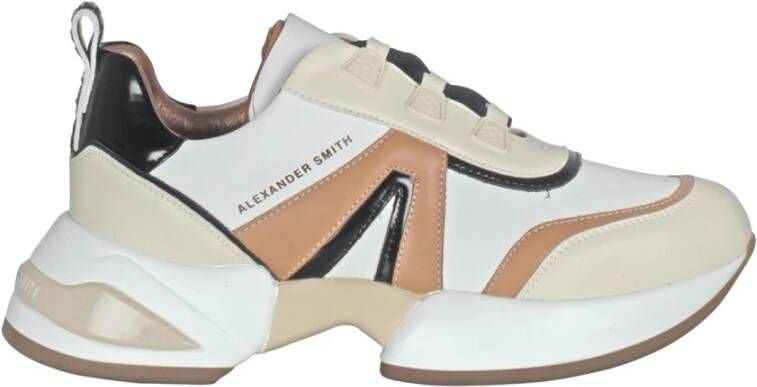 Alexander Smith Moderne witte sneakers met MAR design Multicolor Dames