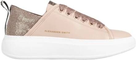 Alexander Smith Nude Light Bronze Sporty Sneakers Pink Dames