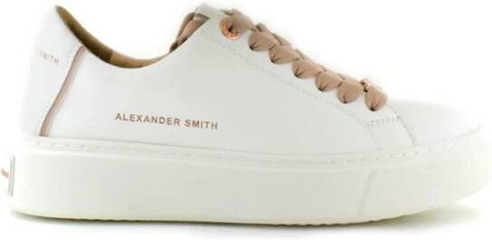 Alexander Smith Minimalistische Leren Sneakers White Dames