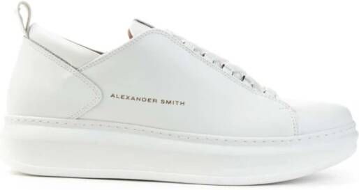 Alexander Smith Witte Leren Wembley Total-White Sneakers White Heren