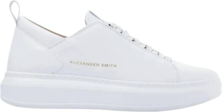 Alexander Smith Witte Leren Wembley Total-White Sneakers White Heren