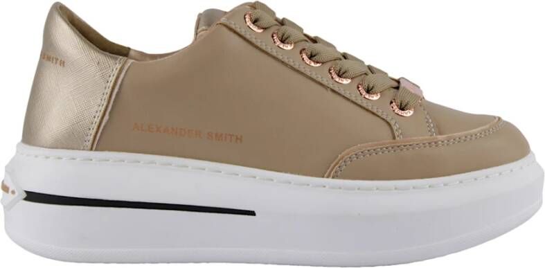 Alexander Smith Stijlvolle Camel Sneakers voor Mannen Brown Dames