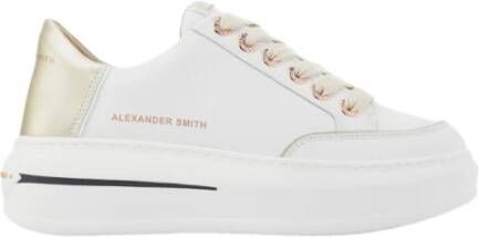 Alexander Smith Lancaster Wit Gouden Sneakers White Dames