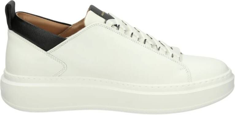 Alexander Smith Wembley Leren Sneakers Wit Zwart White Heren